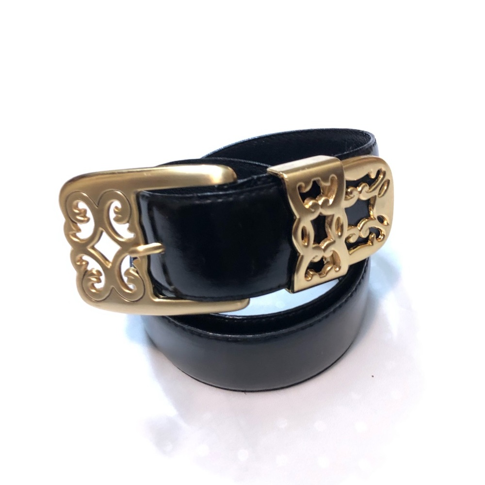 Donna Katz Black Belt with Gold Buckle